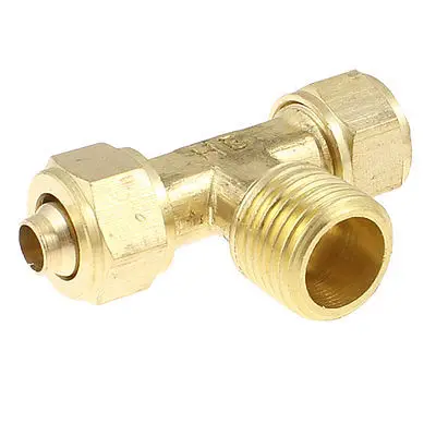 

Metal 1/4" PT Thread 5mm x 6mm 3 Ways Push in One Touch T Design Quick Fitting