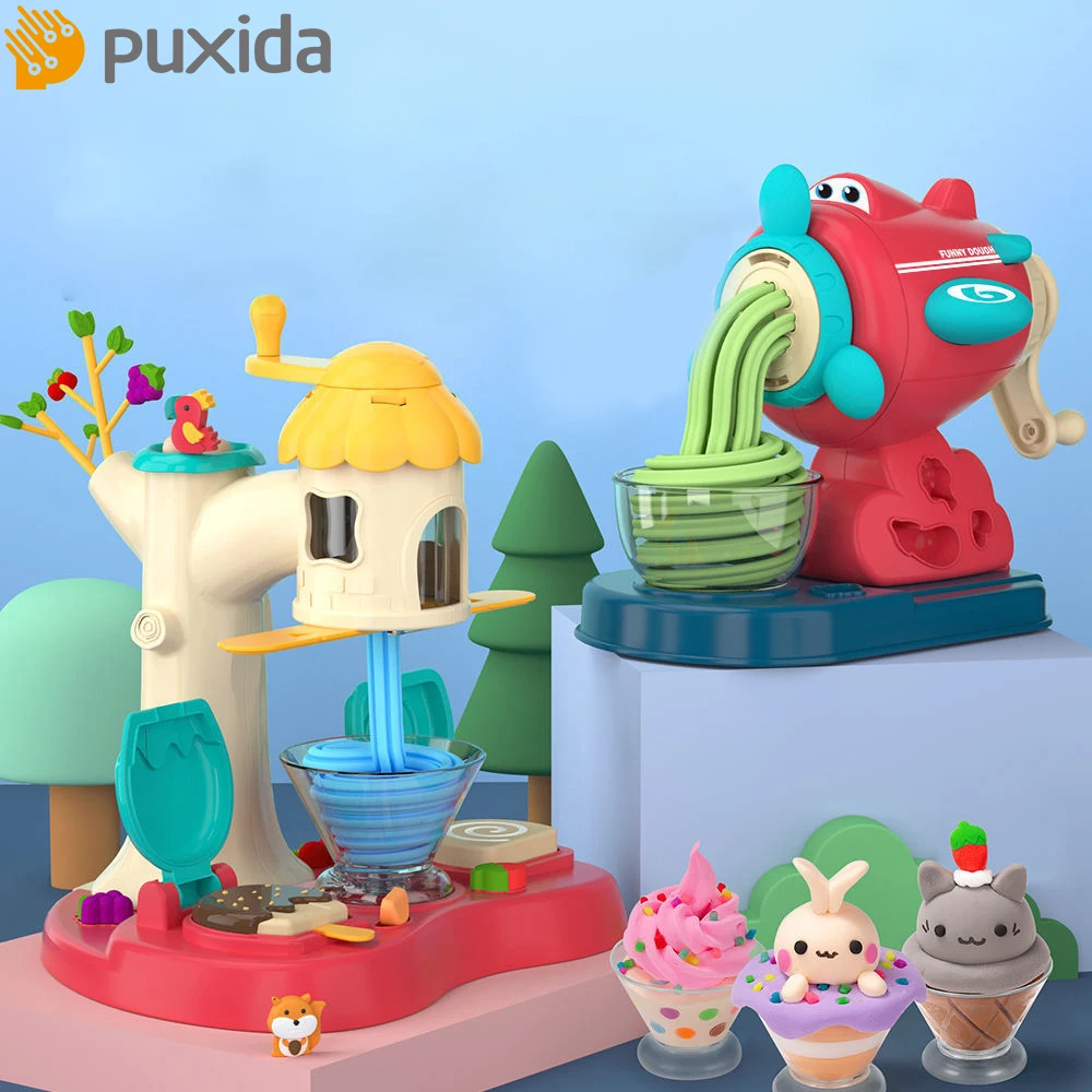 Детская цветная глиняная машина PUXIDA для приготовления мороженого лапша игровой