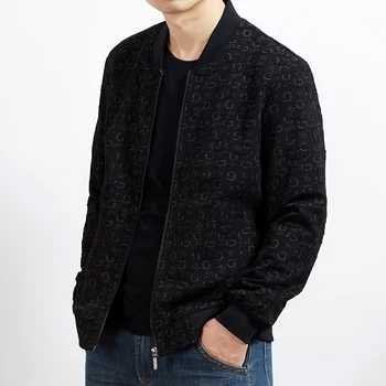 

New Arrival Spring Autumn Men's Jackets print Fashion Coats Male Casual Slim Stand Collar Print Bomber Jacket Men Overcoat 8XL