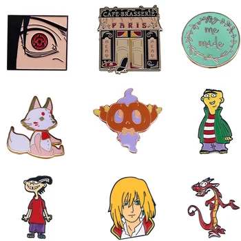 

20pcs/lot J1538 Geekcoco Enamel Pin Cartoon Character Brooch Collection Cute Anime Punk Naruto Metal Lapel Badge Brooches Gift