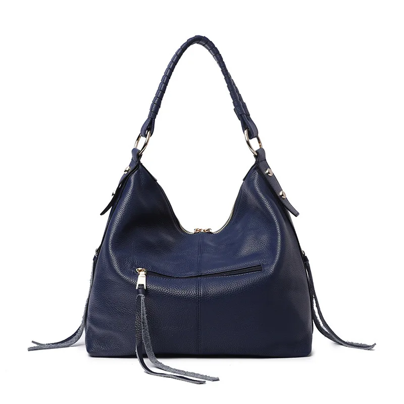 

Woman Layer Cowhide Genuine Leather Support Special Package Tassels Capacity Single