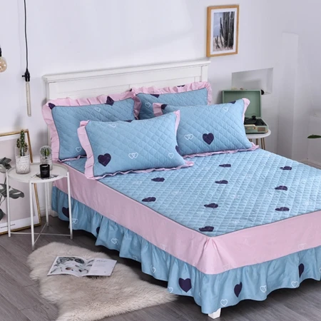 Bed skirt14 Хлопок, кровать, юбка, покрывало, цветы, простыня, покрывало для спальни, покрывало для кровати, полный размер King queen простыня с эластичным - Цвет: Bed skirt14