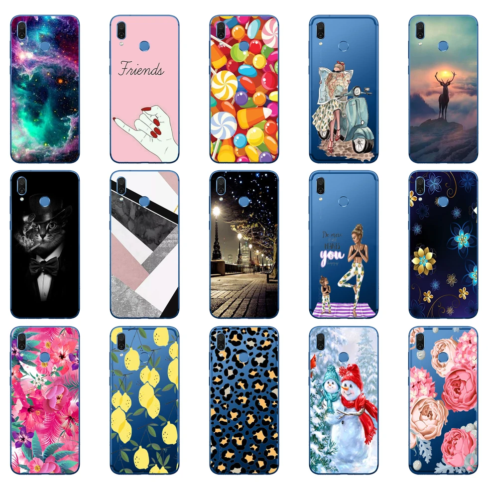 

silicone case for Huawei Honor Play Case 6.3'' printing soft tpu Back Cover Case For Huawei Honor Play protect Coque bumper