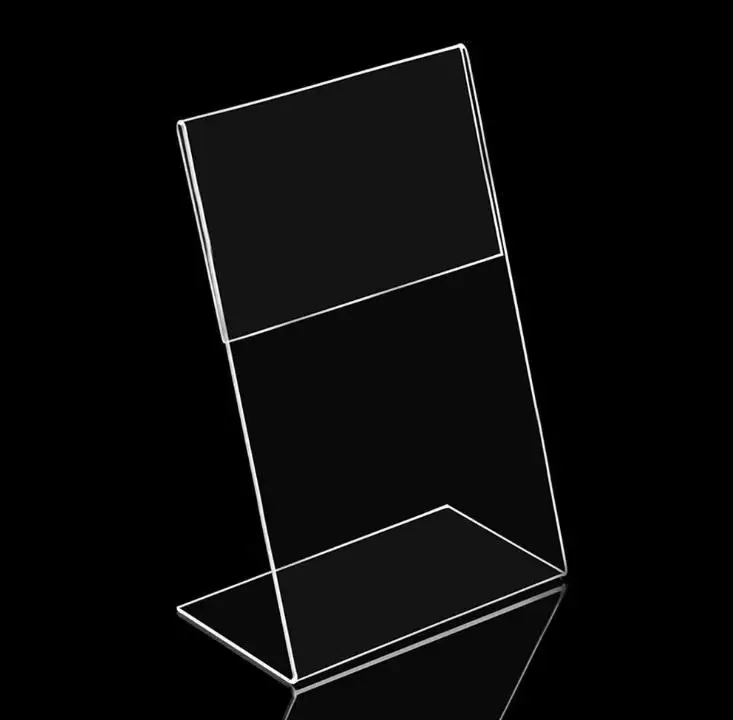

100 шт. офиса акриловые A6 Дисплей листовки по требованию заказчика стойки счетчик Пластик для доски для записей держатель меню для Бизнес плакат SN3816