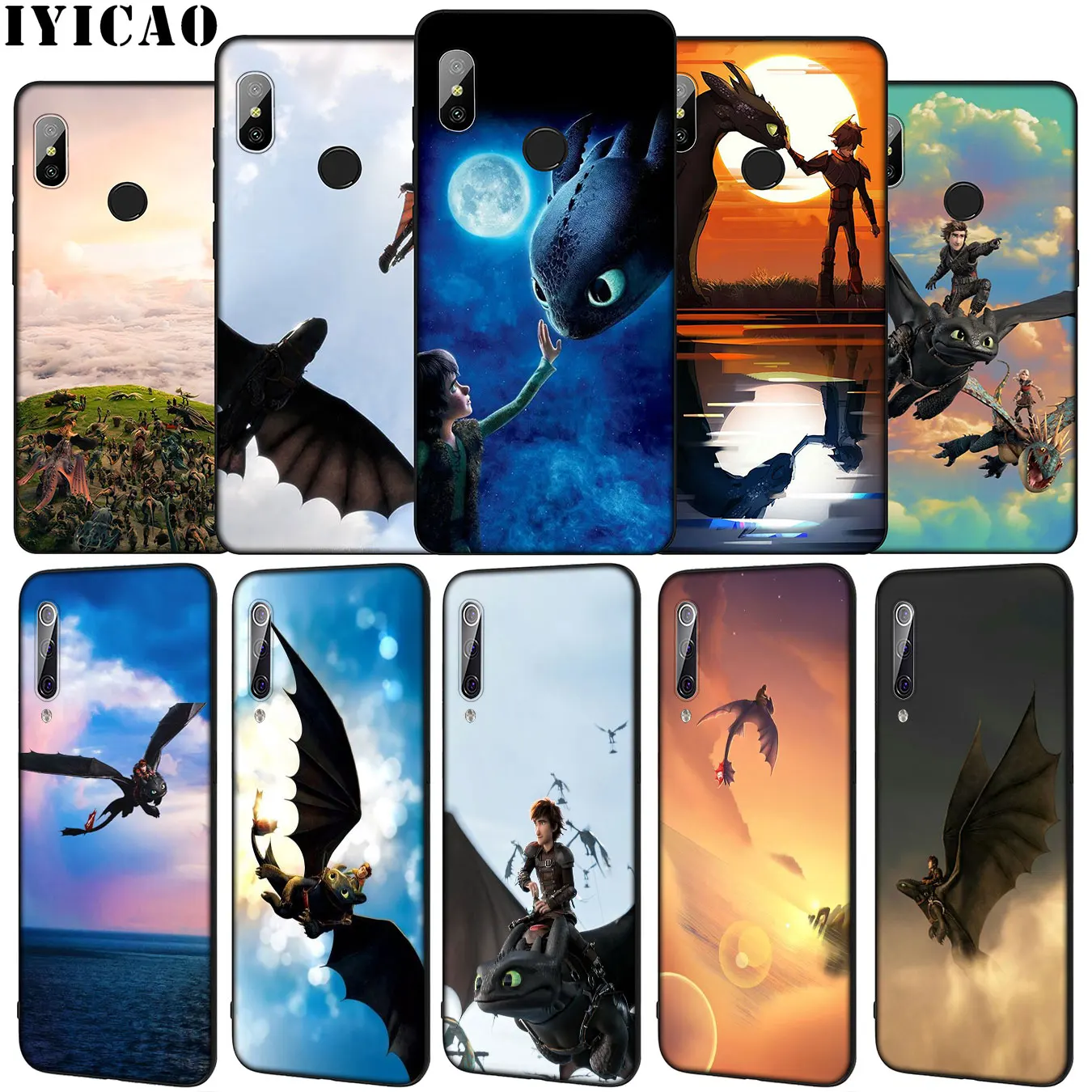 IYICAO Как приручить дракона мягкий чехол для Xiaomi Mi 10 9 9T A3 Pro 8 SE A2 Lite A1 CC9 CC9E 6 pocophone f1 Mi10