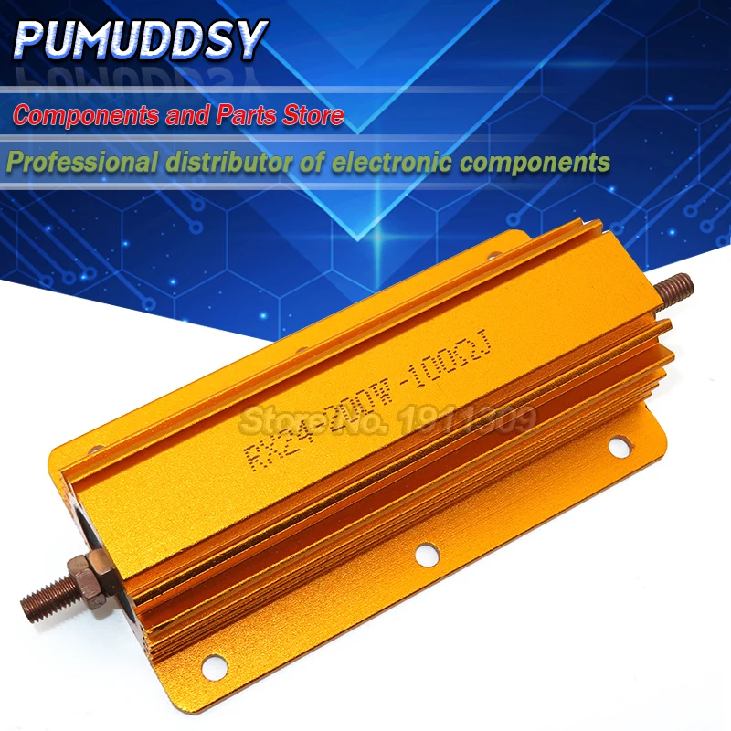 200W Alluminio Potenza Guscio Metallico Caso Resistenza A Filo Avvolto 0.1 ~ 1K 0.15 0.2 0.5 1 1.5 2 6 8 10 15 20 100 150 200 300 500 1K Ohm