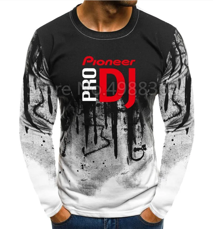 color 4 DJ Стиль pioneer Pro Dj футболка s принт хип-хоп Спортивная Мужская футболка Повседневная футболка с длинным рукавом Футболка кофты Топ - Цвет: color 4