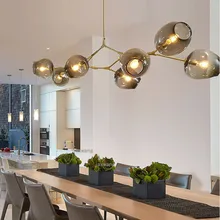 Скандинавское стекло светодиодный светильник с градиентом современный декор Блеск чердак люстры спальня подвесные потолочные лампы светильник светильники