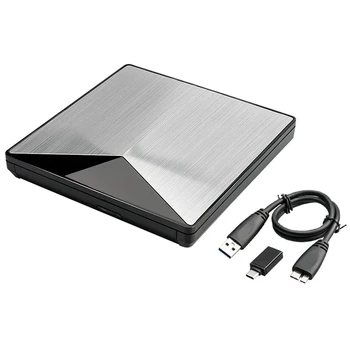 

CD DVD Player External CD DVD Drive USB 3.0 Type C DVD Drive for Laptops Windows Linux Mac book