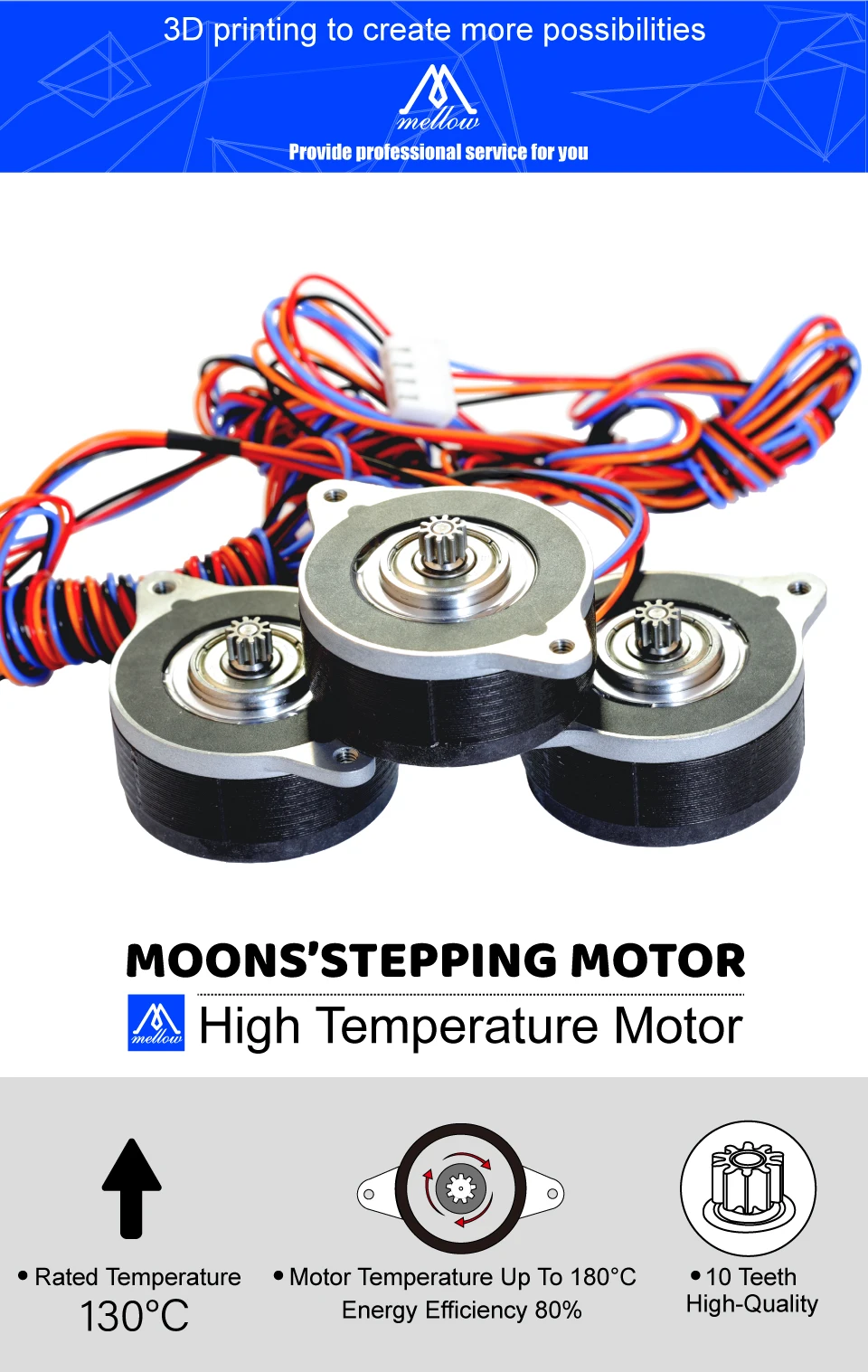 Motores de alta temperatura personalizados, NEMA14, 36mm