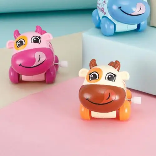 Детский мультфильм Мини авто корова животное Заводной развивающая игрушка подарок идеально подходит для детей подарок и взрослые снятие стресса - Цвет: Random Color