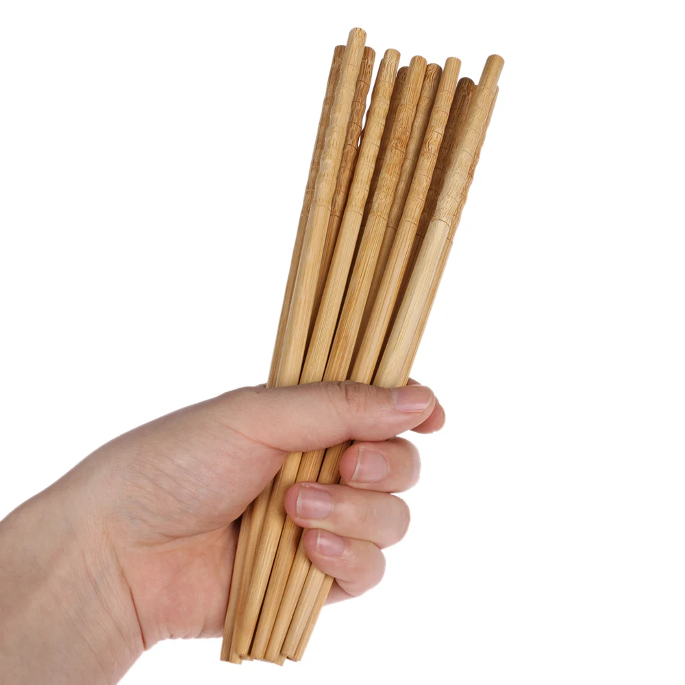 3 пары карбонизации многоразовые деревянные CHOPSTICKS натуральный бамбук ручной работы деревянные столовые приборы посуда столовые приборы кухонные принадлежности