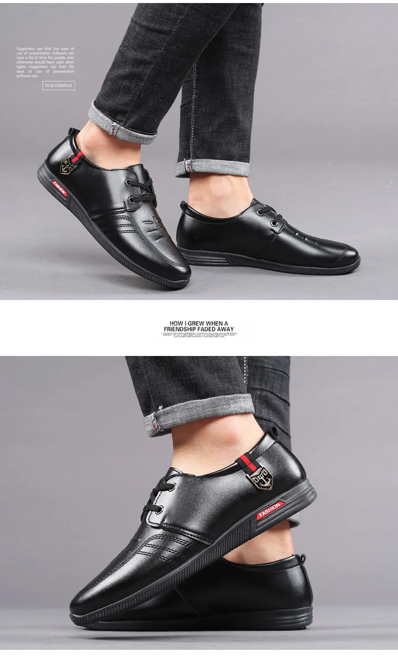 men genuine leather shoes business casual leather flat shoes none-slip patchwork lofers mixed colors lace up boat shoes (5)