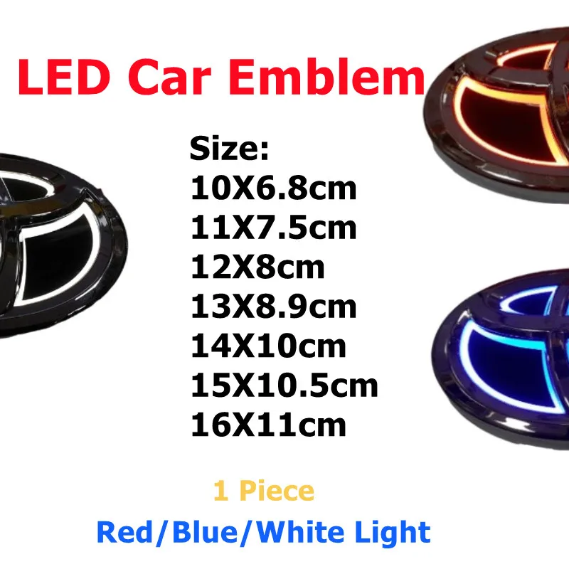 Car Badge Light for Toyota Corolla Rav4 Yaris CHR Hilux Camry Prius Highlander Supra Prado Auris Avensis LED Emblem Accessories |