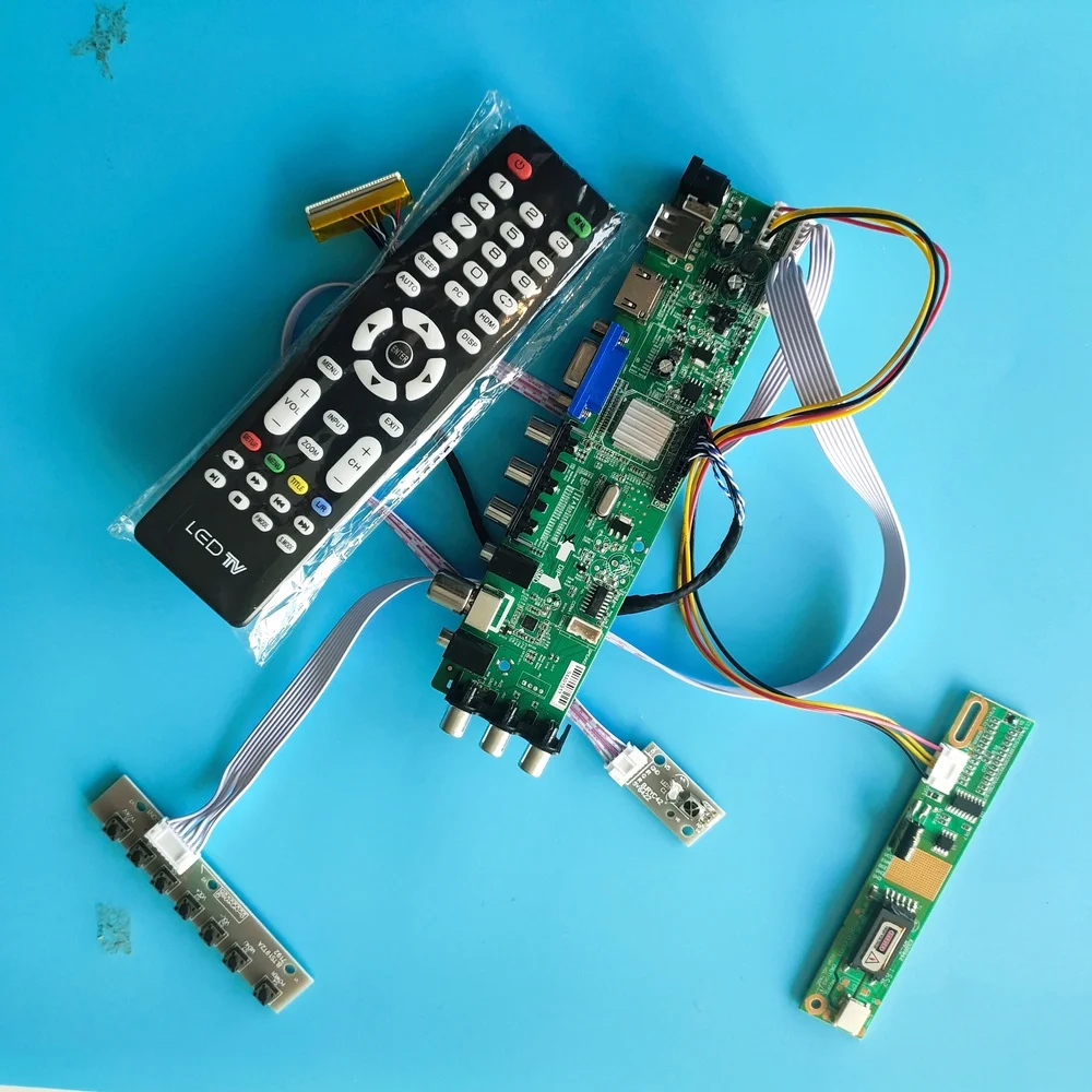 

Kit For CLAA154WB05/CLAA154WB05A Panel Controller board Digital HDMI remote DVB-T TV VGA USB AV 1 CCFL LCD 1280X800 30pin 15.4"