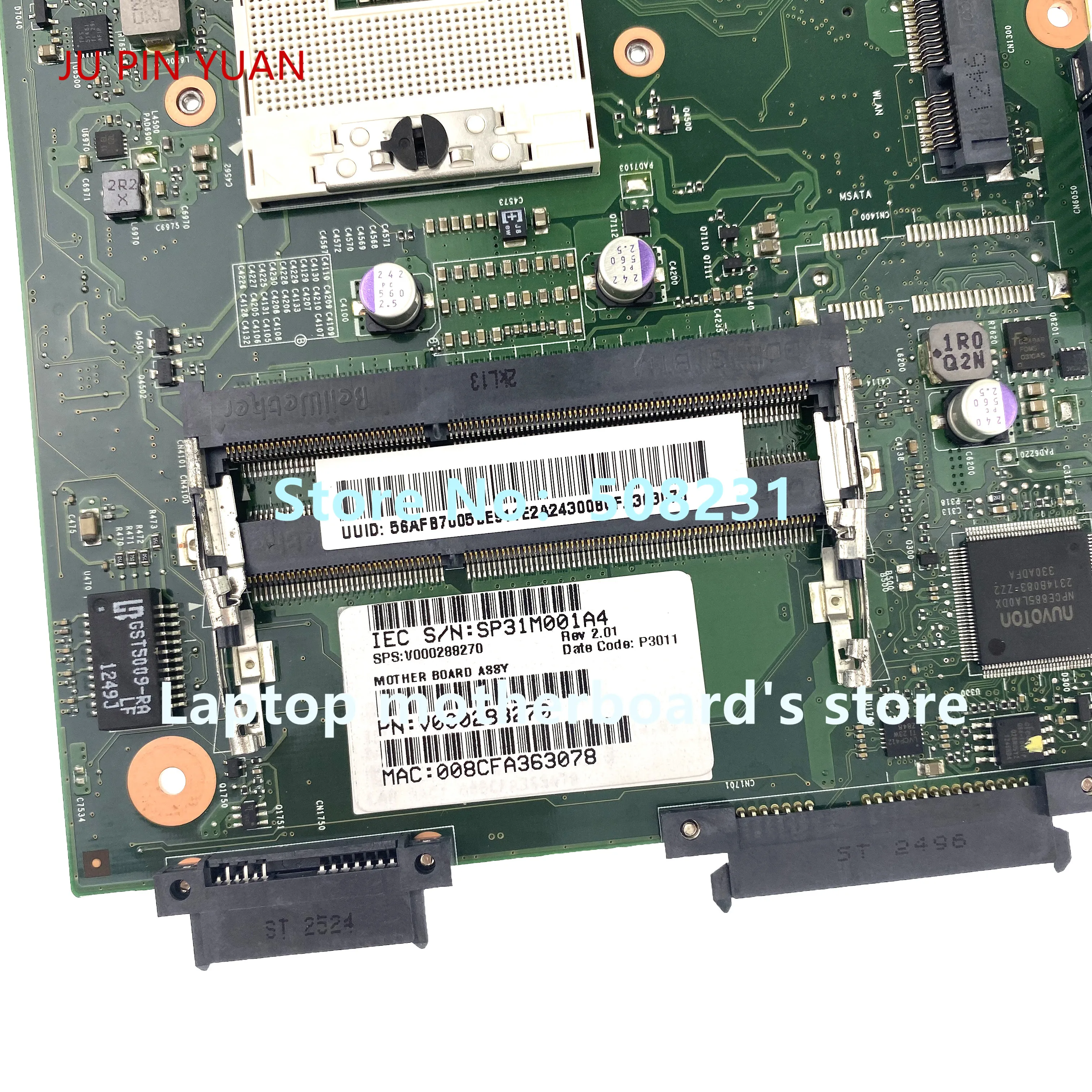 

V000288270 Mainboard For Toshiba Qosmio X870 X875 Laptop Motherboard 100% Fully Tested