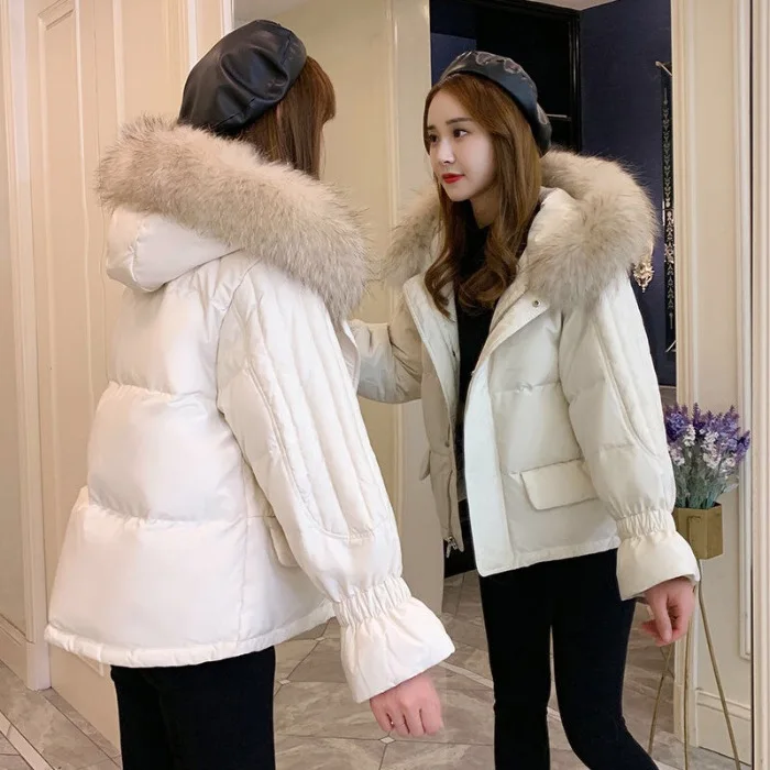 

Down Jacket Cotton-padded Clothes Women's Winter INS Hong Kong Style Dongdaemun Thick Students Short Puffy down Coat Cotton-padd