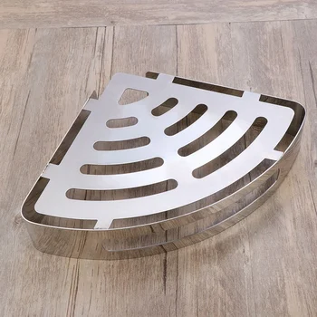 

Triple-cornered Bathroom Shower Rack Nail-Free Wall Mount Storage Rack