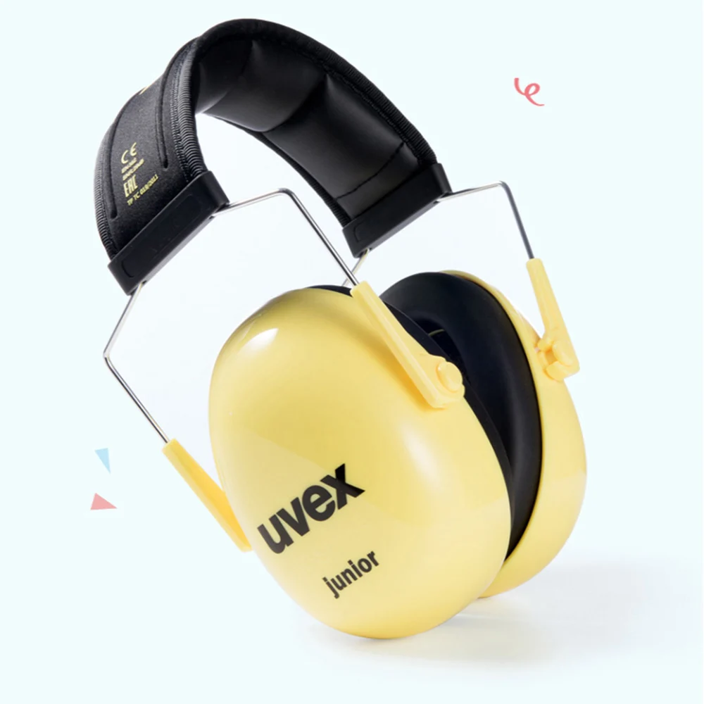 UVEX K junior Kids Звукоизолированные наушники шумоподавление резиновые ушные вкладыши 29dB SNR Регулируемые защитные наушники для детей Звукоизолированные