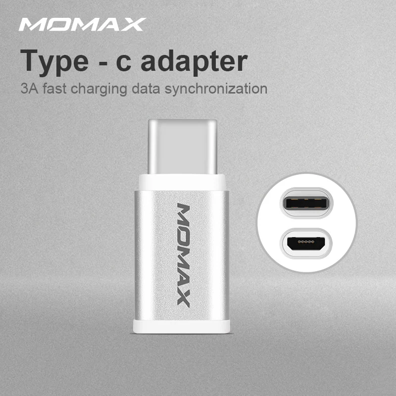 Momax DMT USB-C адаптер Поддержка 5 В 3 А двойной штекер Зарядка Синхронизация данных