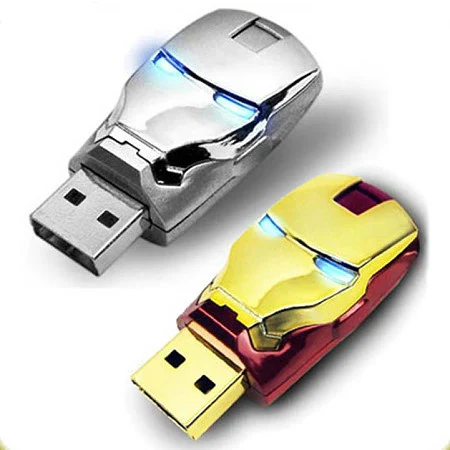 Стильная модель Железного человека, USB флеш-накопитель, USB 2,0, 64 ГБ, 32 ГБ, 16 ГБ, 8 ГБ, 4 Гб, карта памяти, USB диск, светильник для глаз, высокоскоростная карта памяти