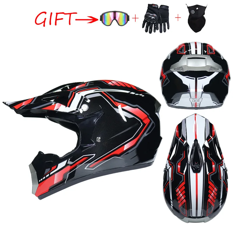 Супер-Крутой мотоциклетный внедорожный шлем ATV Dirt Bike шлем MTB Горный шлем полный шлем 3 подарка и много дизайнерских емкостей - Цвет: 16