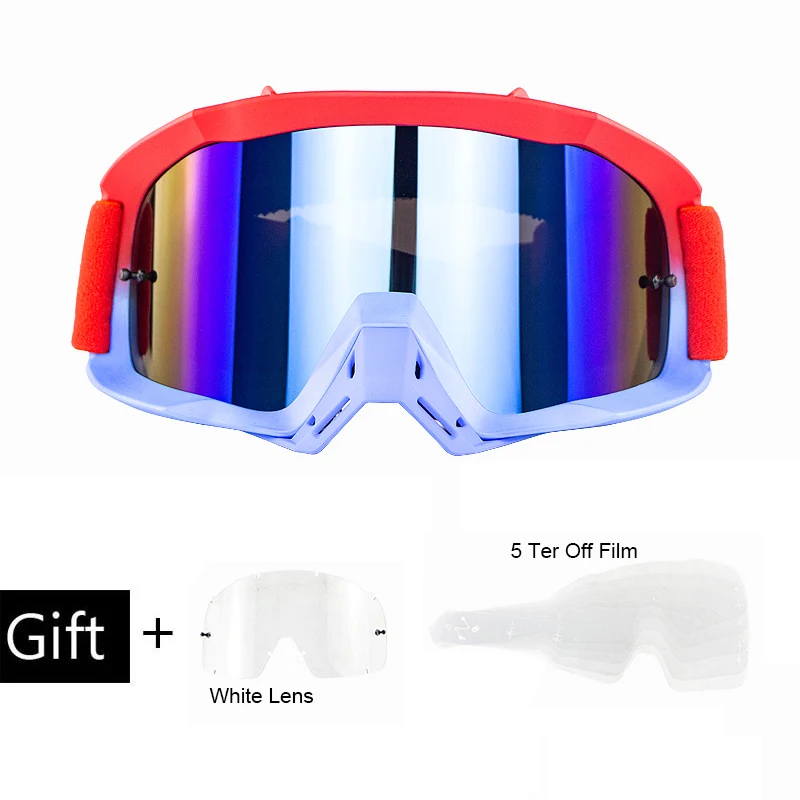 Очки для мотокросса MX внедорожные ATV DH MTB Dirt Bike мотоциклетные шлемы очки лыжные спортивные очки маска мото очки наборы - Цвет: J
