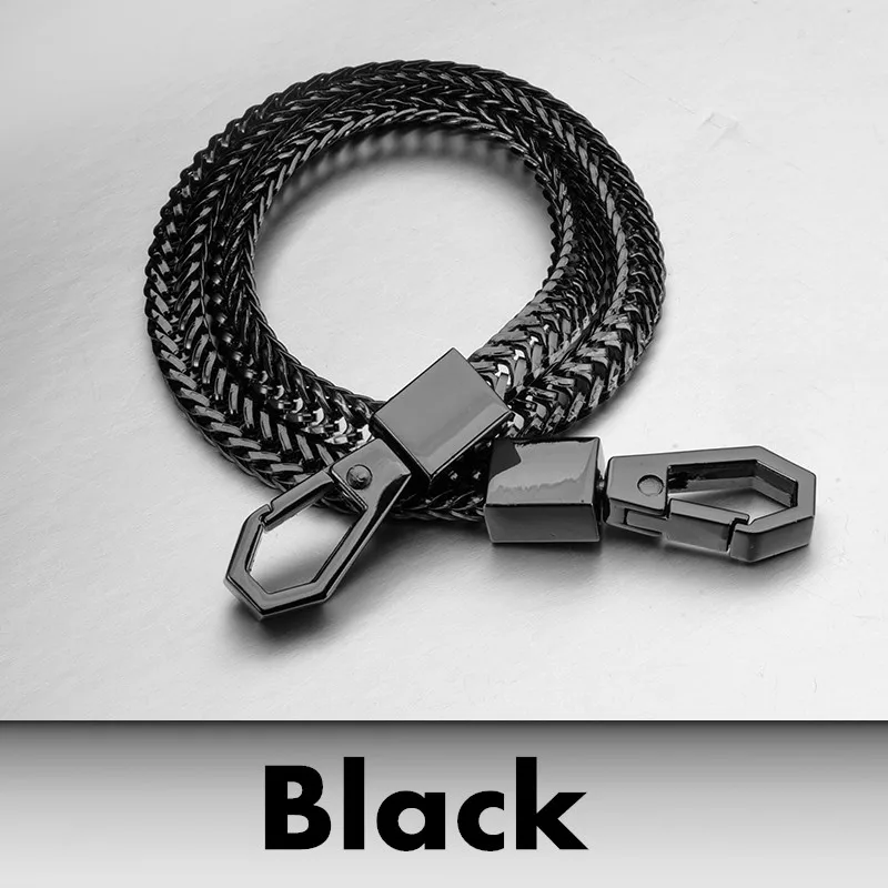 black 41 см, рок-панк, длинный металлический кошелек, пояс, цепь, брюки, брюки-хипстер, джинсовый брелок, серебряное кольцо, клипса, брелок в стиле хип-хоп, ювелирные изделия Y75 - Цвет: black