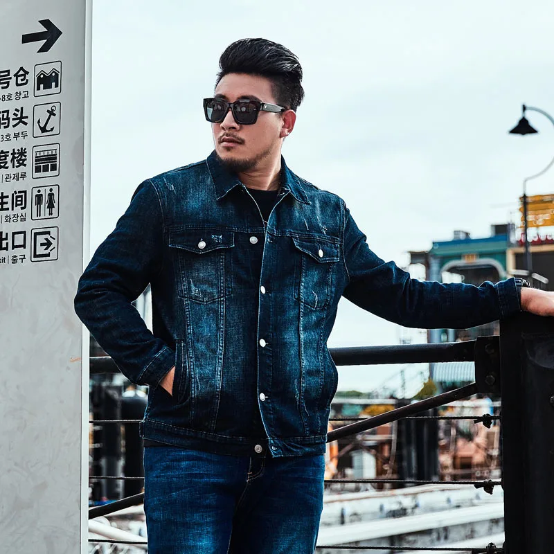 

2019 Autumn And Winter New Style Trend Denim Jacket Plus-sized Loose And Plus-sized Back Embroidered Versatile Jeans Coat