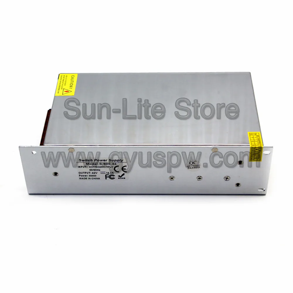 Выключатель с одним выходом источника питания 42V 14.3A 600W Трансформатор 110V 220V AC DC42V SMPS для шагового двигателя с ЧПУ