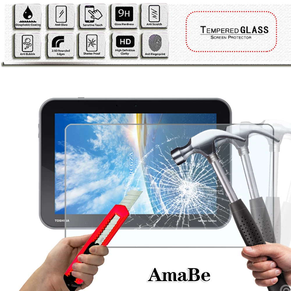 

9H Premium Tempered Glass for TOSHIBA Regza AT703 Tablet Screen Protector for Satellite Click 10/Mini/AT300 Film Glass Guard
