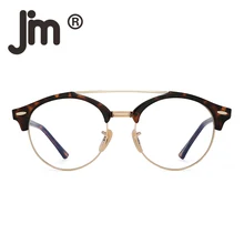 JM Круглые Голубые легкие блокирующие компьютерные очки уменьшают нагрузку на глаза двойные солнцезащитные очки для мужчин и женщин