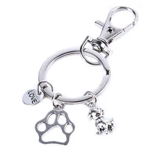 Аксессуары для Европы и Америки подвеска на рюкзак собачья цепочка для ключей собачья лапа принты пальмовый принт брелок "любовь"