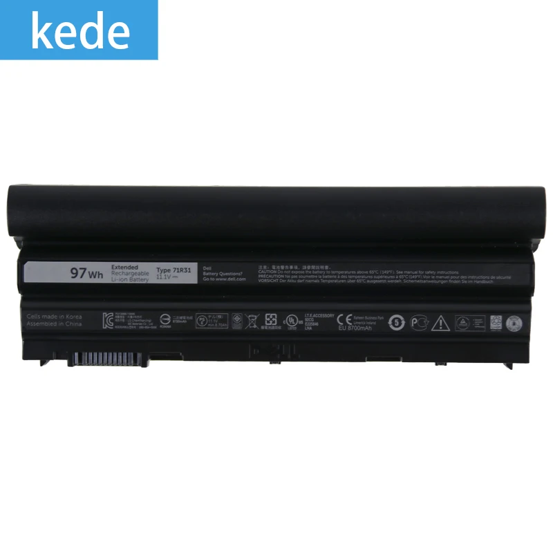 Kede ноутбук батарея 71R31 для Latitude E6440, N3X1D E6540 HTX4D 5DN1K GCJ48 312-1443 CRT6P WT5WP 11,1 V 97Wh 9 ячеек