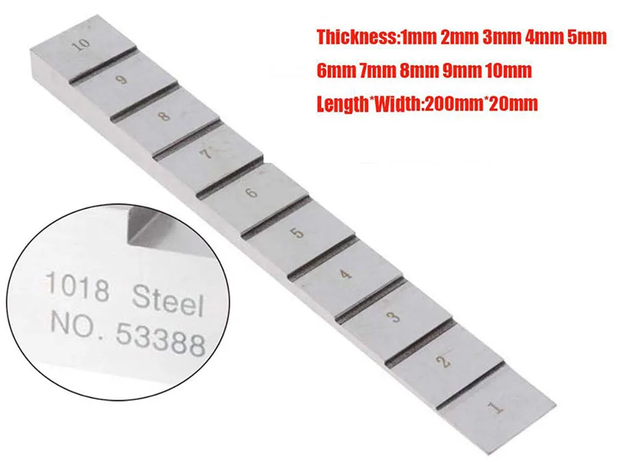 

10 Step Ultrasonic Calibration Test Block for Ultrasonic Thickness Gauge NDT Testing 1018 Steel