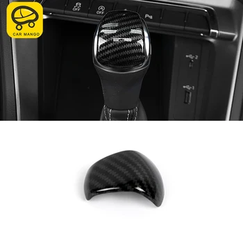 

CarManGo Car Accessories Gear Shift Knob Head Top Cap Cover Trim Sticker Frame ABS Carbon Decoration for Audi Q3 F3 2018-2020