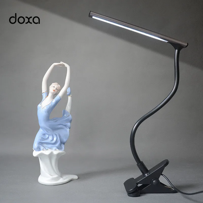 

LED Desk Lamps Modern Metal Wrought Iron USB LED Clip Clamp Lights GY237 Eye Protection Folding Button Control Desktop Lamps