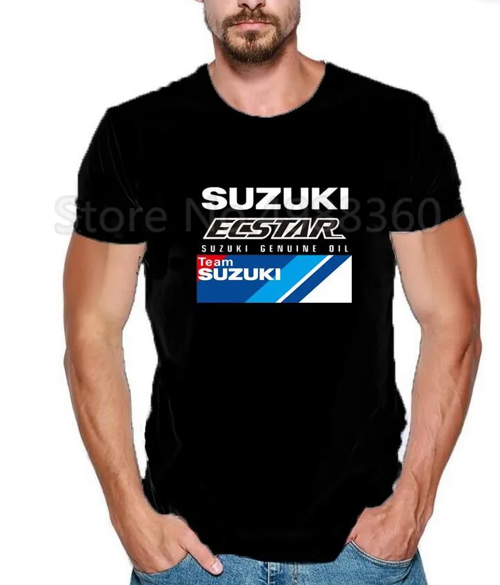 

2019 MOTO Andrea Iannone 29 Motorcycle T-shirt For Suzuki Team ecstar Men T-Shirt Summer tshirt Motor Blue /black