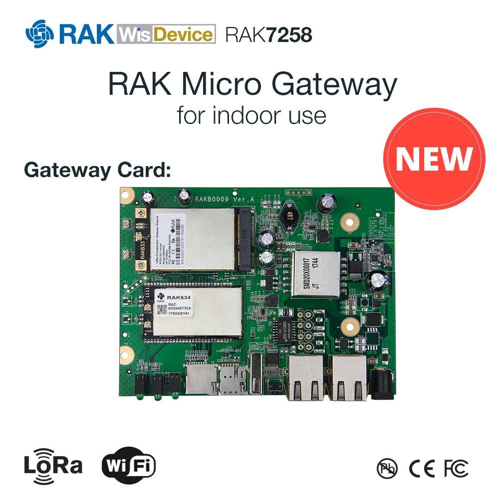 Домашний шлюз LoRaWAN Micro LoRa устройство WisDevice модуль Wi Fi 8 каналов SX1301 Mini PCIe с антенной