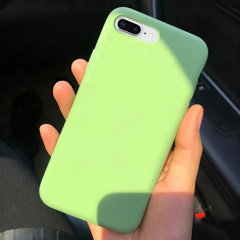 

Official Liquid Silicone Case for iphone 11 Pro X XS MAX XR 7 8 6 S 6S Plus Original Phone Case Gel Rubber Full Protective Cover