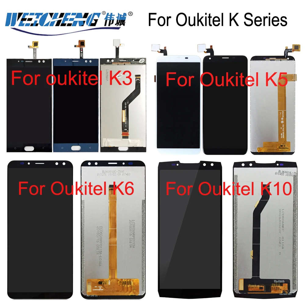 Display Lcd e Montagem Digitalizadora Touch Screen Oukitel K10 Lcd Testado para Oukitel k3 k5 k6 k7