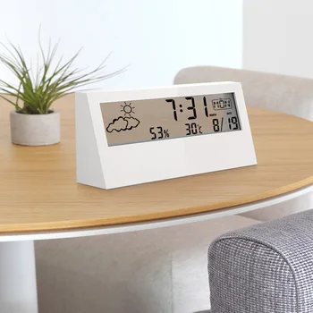 

Digoo LCD Digital Temperature Humidity Meter Home Indoor hygrometer thermometer Weather Station with Clock Transparent Screen