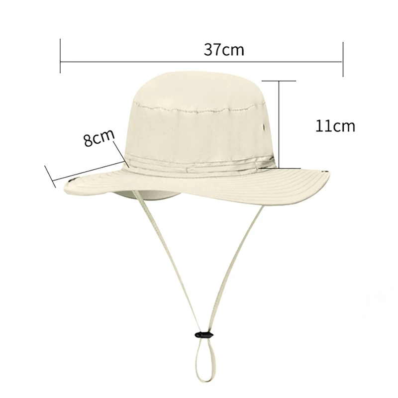 Bucket Hat Water Resistant Quick Drying Adjustable Sunshade Outdoor  Fisherman Cap With Chin String For Fishing Climbing - AliExpress