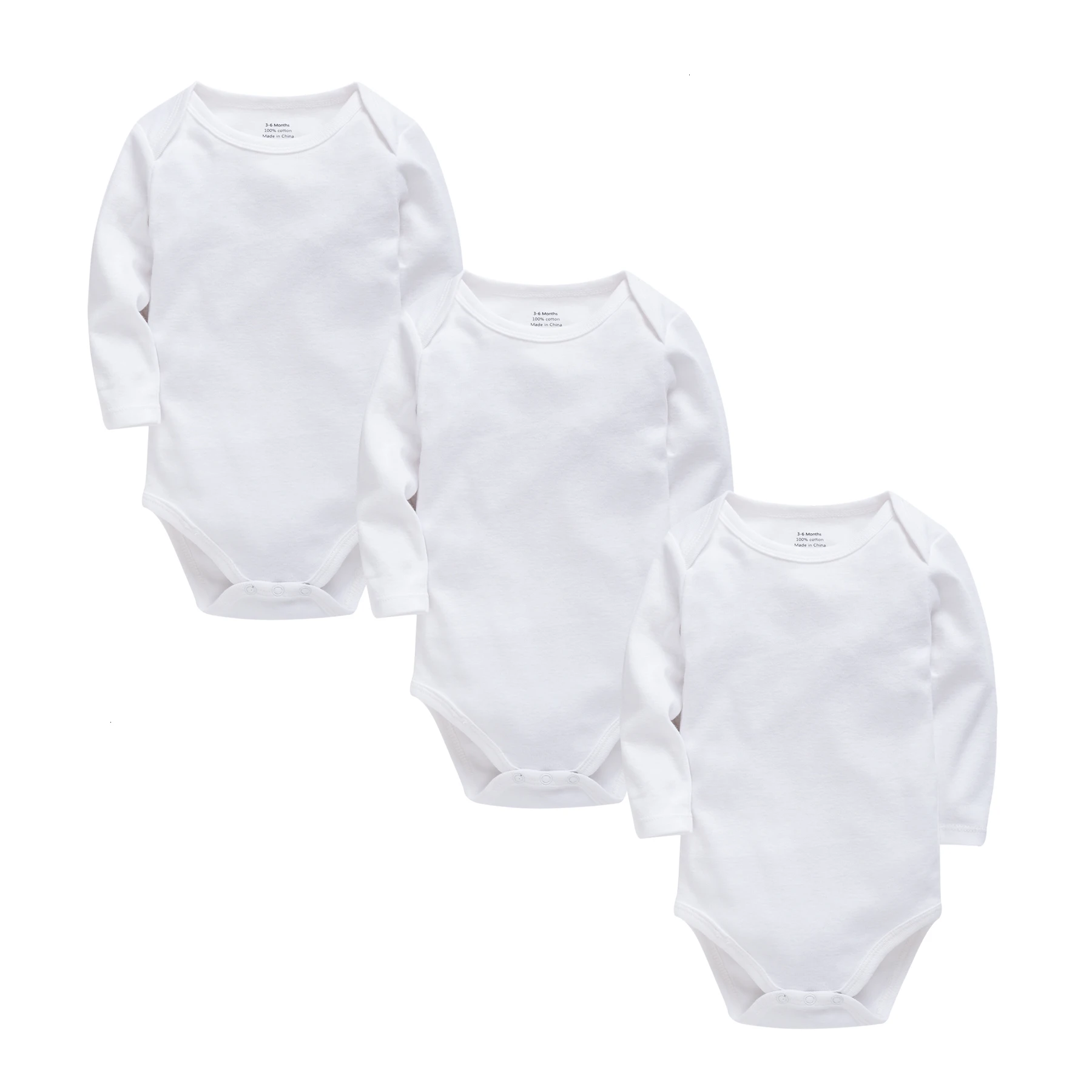 Детское хлопковое трико для новорожденных, белое боди с длинными рукавами для мальчиков 0-24 месяцев, Bebes Blanco Roupa Menina, одежда для маленьких девочек - Цвет: 3HY2048