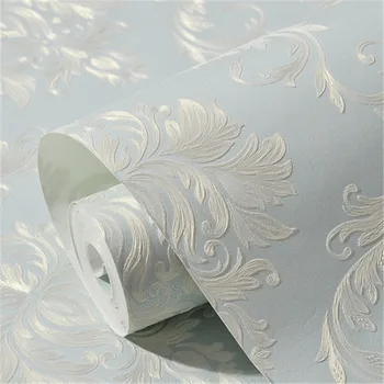 

3d Stereo Wall Paer European Non-woven Damascus Self-adhesive Wallpaper Bedroom Living Room TV Background Wall Paper Wallpaper