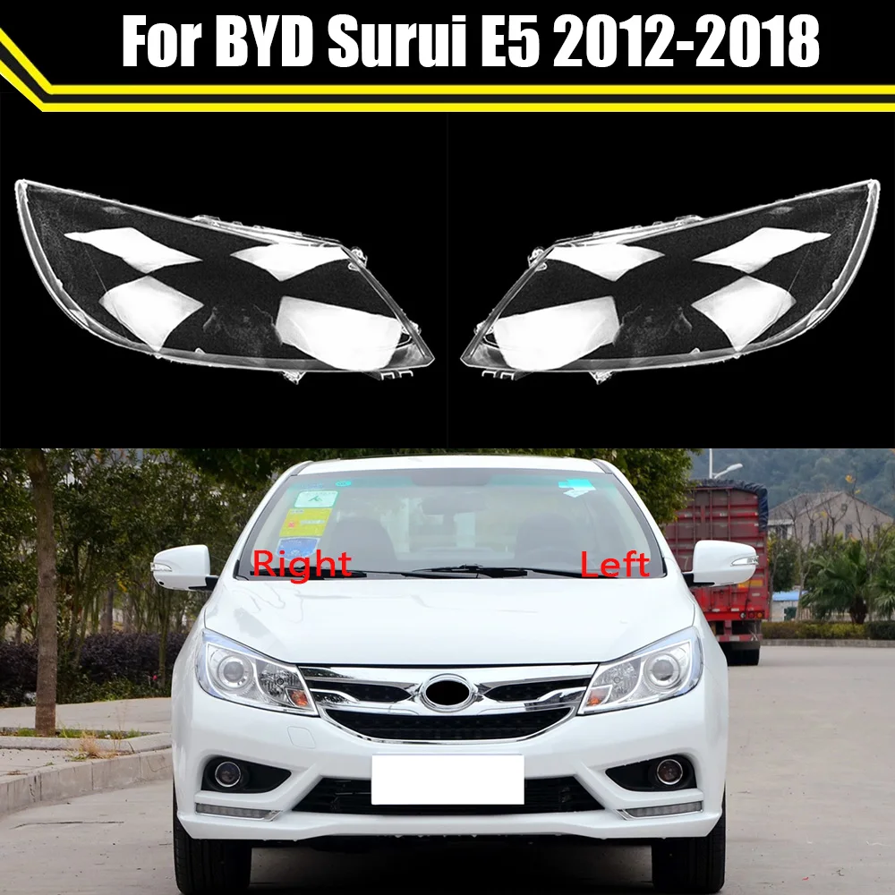 Car Front Transparent Headlight Cover Headlamp Lampshade Lampcover Head Lamp light Covers Shell Glass For BYD Surui E5 2012~2018