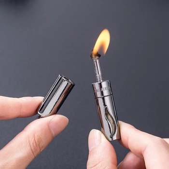 

Buy Mini Petroleum Lighter Cigarettes Smoking Accessories Lighters Survival Petrol Metal lighters Camping Permanent Match