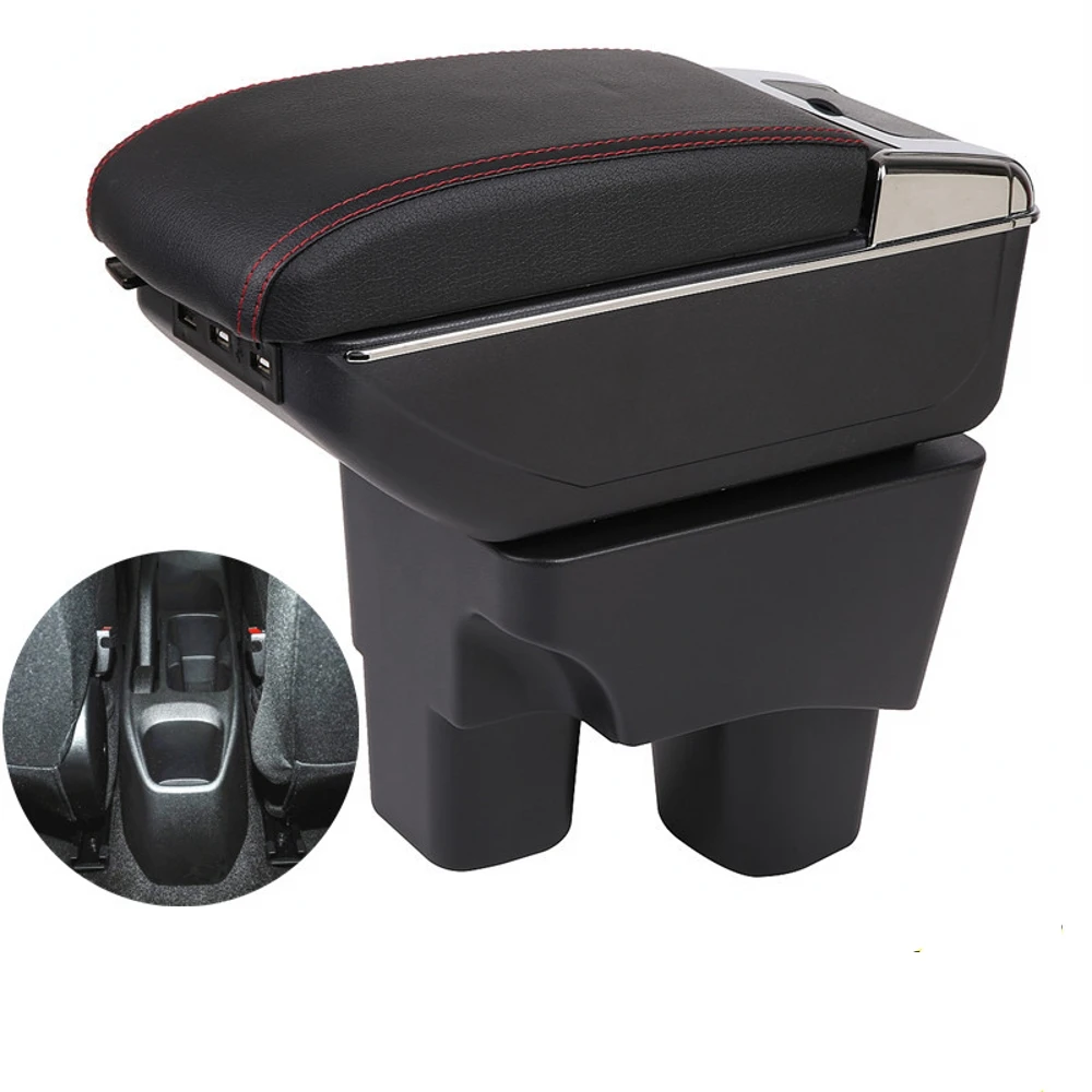 

For Chevrolet Onix Armrest box central Store content box with cup holder ashtray with USB Center console Arm Rest