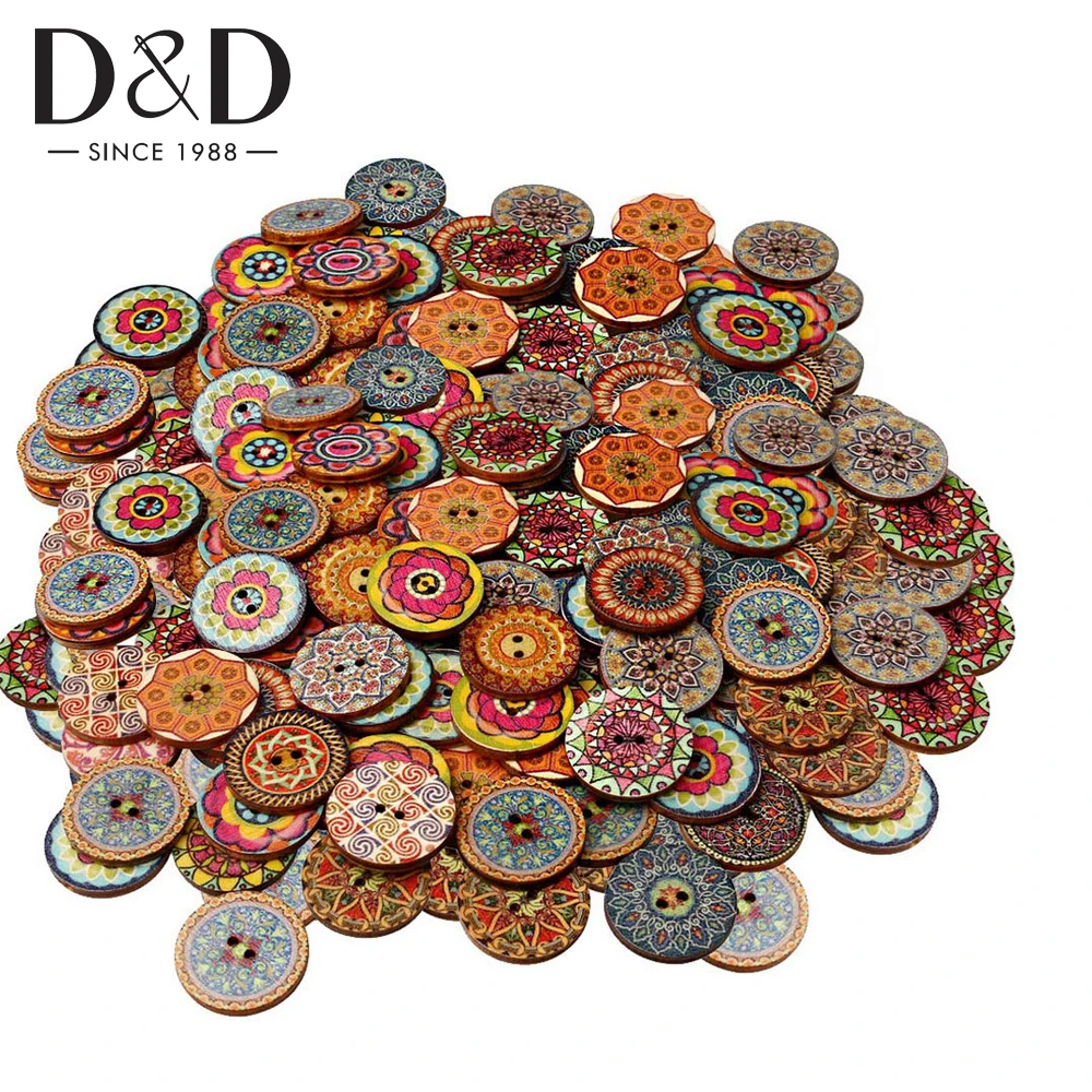 Винтажные деревянные пуговицы с 2 отверстиями для рукоделия одежды сделай сам