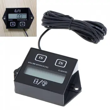 

IP65 Waterproof Digital Engine Tach Hour Meter Tachometer Gauge Hourmeter LCD Display for Motorbike Motorcycle Boat Engines